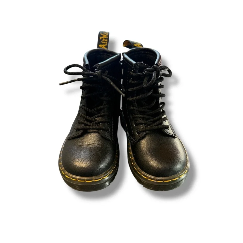Dr. Martens Zavala Combat Boots Toddler Size 7 Black Lace-Up Ankle Boot Kids‎
